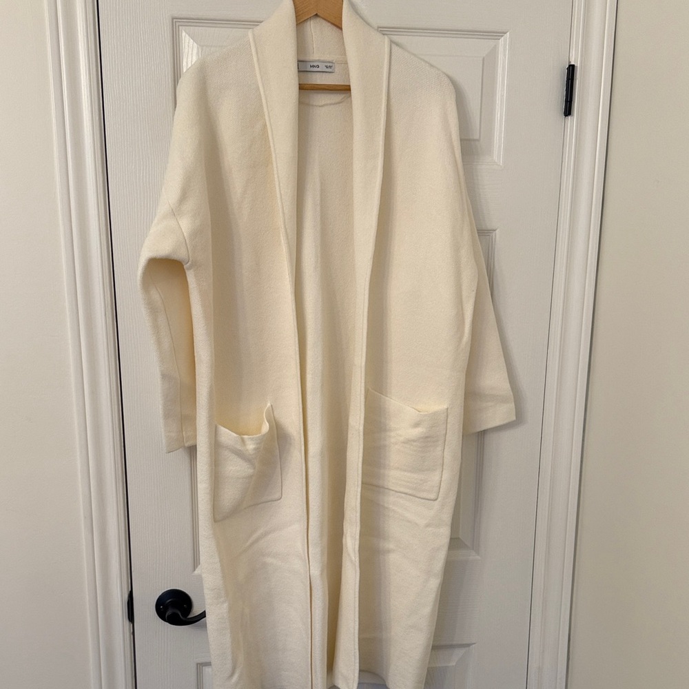 Never worn - Mango Cream Open-Front Cardigan